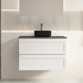 BV19WH Matte White Shaker Fingerpull Wall Hung Vanity - 600 / 750 / 900 / 1200 /1500mm